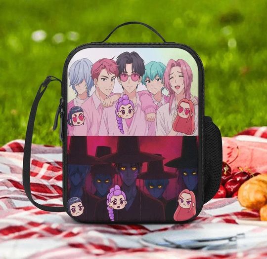 Discover Saja Boys Boy Band Personalized Lunch Box Bag, Kpop Demon Hunters Custom Lunch Bag, Saja Boys Demon Hunters Quality Keep Warm/Cold Lunch Bag