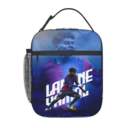 Discover Lamine Y-Yamal Number 19 Football Insulated Lunch Bag Large Meal Container Thermal Bag Tote Lunch Box School Travel Men Women