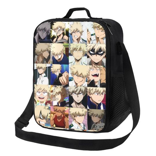 Discover Bakugo Katsuki,Hero Anime Insulated Lunch Bag for School Bento Storage Food Boxes Leakproof Container Lunch Box Tote