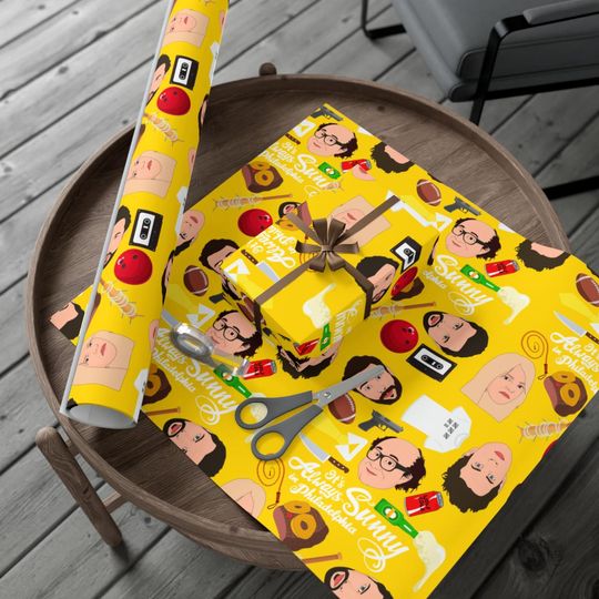 Discover Always Sunny Wrapping Paper | Dee Dennis Mac Charlie Frank Gift Wrap Papers Birthday Holiday Christmas Valentine's Day Gift For Her For Him
