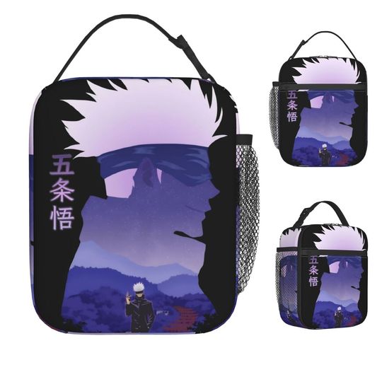 Satoru Gojo Anime Lunch Bag Kids Manga Thermal Cooler Oxford Handbag