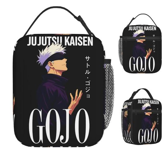 Satoru Gojo Anime Lunch Bag Kids Cooler Bag Thermal Portable Lunch Box