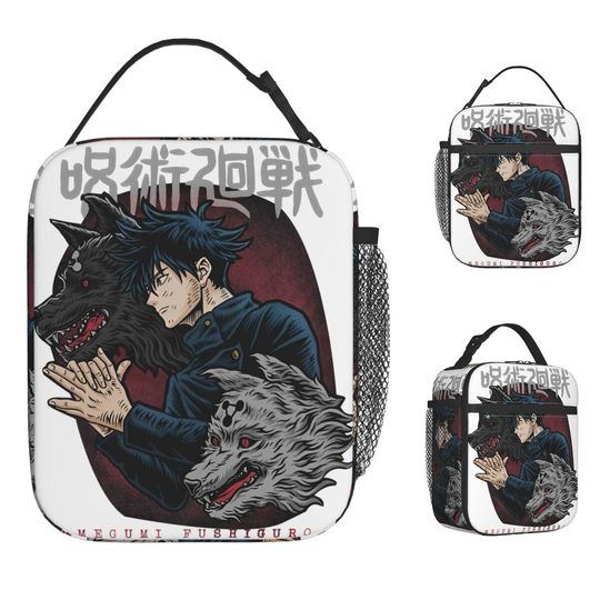 Jujutsu Satoru Satoru Gojo Kids Lunch Bag Waterproof Tote Food Cooler Bag
