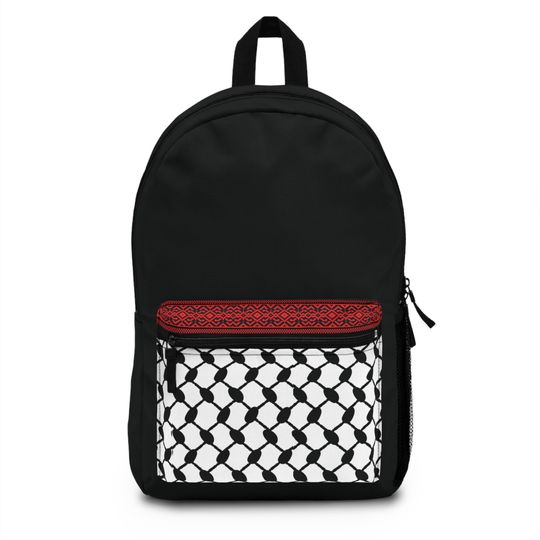 Discover Palestinian Keffiyeh Embroidery Backpack, Cross Stitch Backpack, Large Backpack, Tatreez Backpack, Palestinian Backpack, Free Palestine Bag