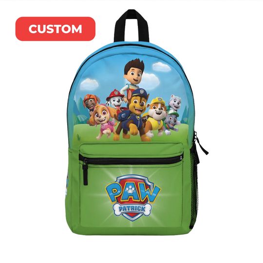 Custom Paw Patrol Backpack, Personalized backpack for children, Paw Patrol Fan school bag, Personalised travel bag, Skye Marshall Zuma Ryder