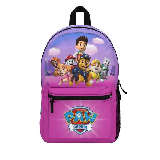Custom Paw Patrol Backpack, Personalized backpack for children, Paw Patrol Fan school bag, Personalised travel bag, Skye Marshall Zuma Ryder