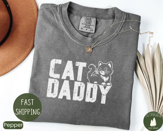Discover Cat Daddy T-shirt - Funny Father_s Day Cat Dad Gift T-shirt - Gift for Cat Lover Men - Cat Owner Shirt for Men