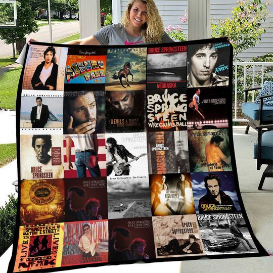 Bruce Springsteen Blanket, Springsteen Fleece Blanket, Rock Band Blanket, Bedding Blanket, Christmas Blanket