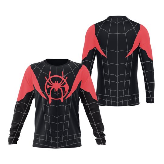 Miles Morales Spiderman Cosplay T-shirts Across the Spider-Verse Tee Gym Tops