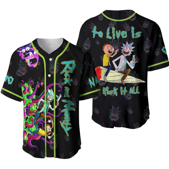 Rick And Rickandmorty To Live Is To Risk It All Personalized Baseball Jersey