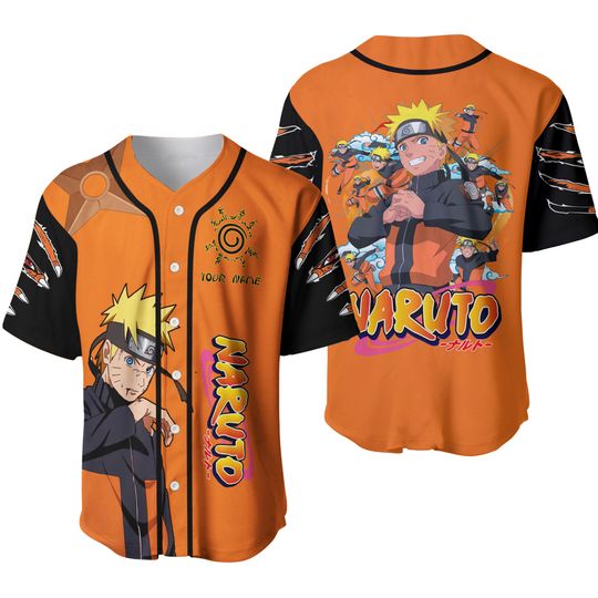 Narutoo Japanese Manga Series Personalized Baseball Jersey Shirt