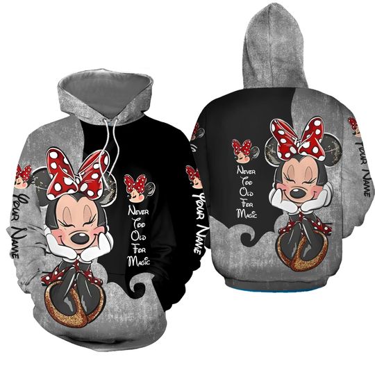 Minnie Mouse Hoodie, Disney Minnie Hoodie, Minnie Mouse Leggings, Minnie Gym Leggings, Minnie Mouse Gift, Minnie Hoodie, Custom Hoodie