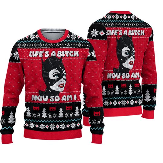 Catwoman Ugly Sweater, Christmas Gift, 3D Sweater, Activewear