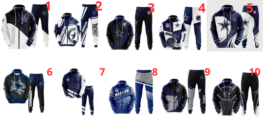 Dallas Cowboys Men's Hoodie Jogger Sets, Sport Outfits
