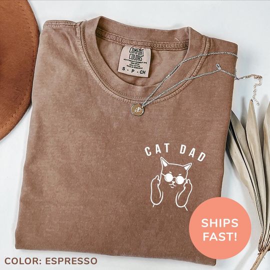Discover Cat Dad Shirt Cat Lover Shirt Funny Cat Tee Cat Father Shirt Cat Daddy Shirt Animal Lover Gift Cat Dad Gift