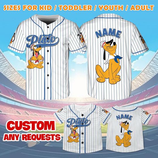 Discover Pluto Dog Cruise Jersey Shirt, Disney Cruise Baseball Jersey, Mickey and Friends Cosplay, Disney Trip Shirt, Disney World Shirt, QJ25