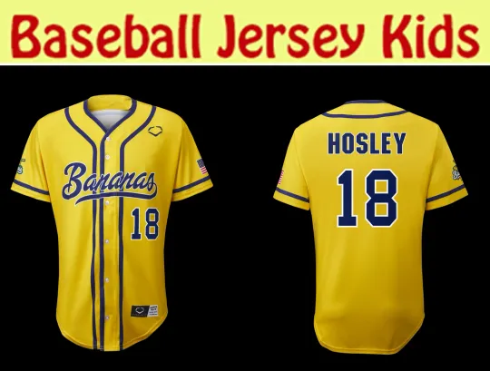 Danny Hosley #18 Savannah Bananas Jersey Adults Party Jersey Yellow