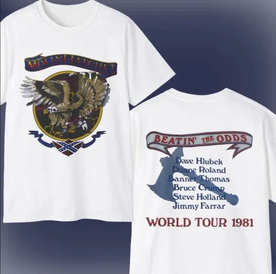 Discover Vintage 1981 Molly Hatchet Beatin The Odds Tour T-shirt Men’s