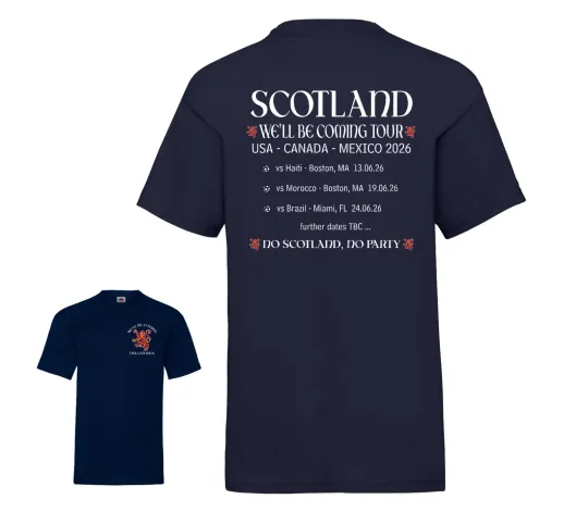 Discover Scotland on Tour World Cup 2026 Double Sided T-Shirt for Supporters