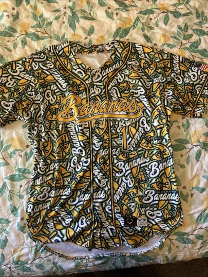 Savannah Bananas Evoshield #1 Baseball Jersey Adult XL Bananas
