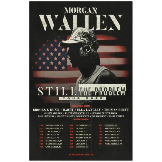Discover Wallen Western Still The Problem Tour 2026 Poster