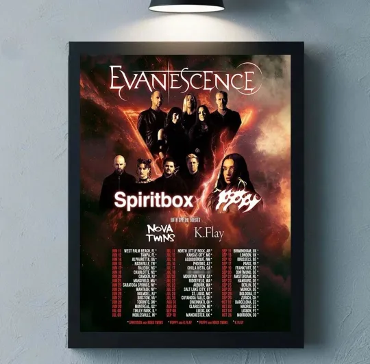 Evanescence World Tour 2026 North America Poster