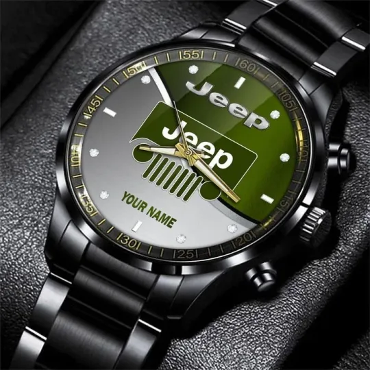 Discover Jeep Black Stainless Steel Band Watch