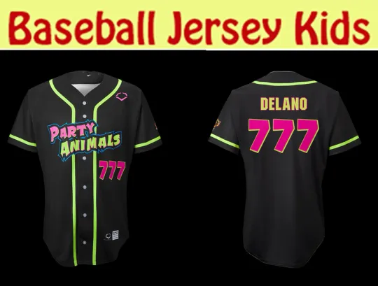 Discover Savannah Bananas Jersey Adults YOUTH Party Garett Delano #777 Jersey Black