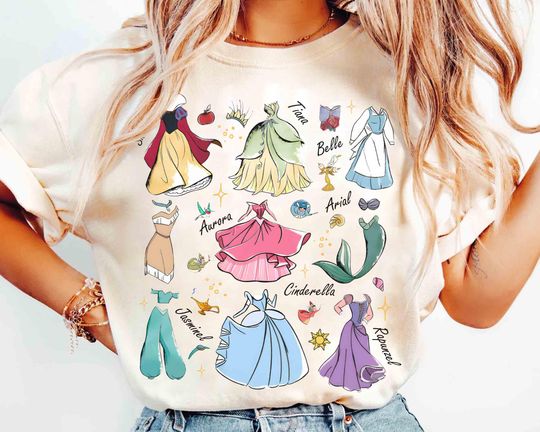 Discover Disney Princess Dress Shirt, Disney Princess Castle Tee, Disneyland Castle Best Friends Gift, WDW Girls Trip, Disney Vacation Tee