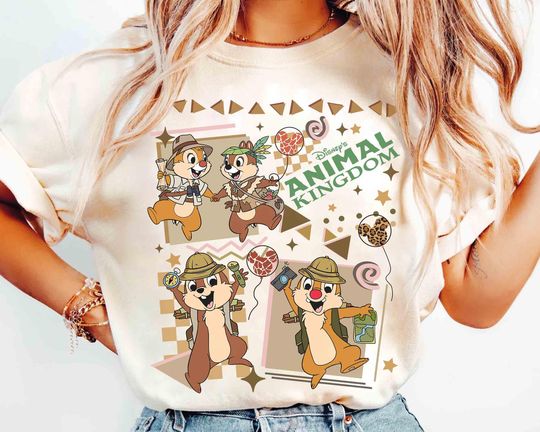 Discover Chip and Dale Safari T-Shirt, Disney Double Trouble Shirt, Animal Kingdom Shirt, Disney Safari Shirt, Chip And Dale Rescue Rangers Shirt