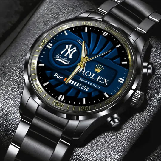 Discover Yankees Black Stainless Steel Watch