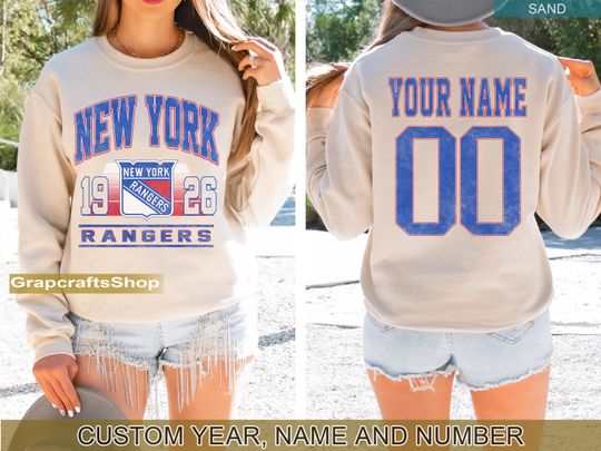 Discover New York Ranger Sweatshirt, Vintage Ranger tshirt, New York Hockey Fan shirt, Custom player hockey, Ranger Sweatshirt, Custom hockey tee