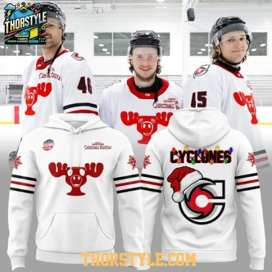 Discover C1ncy Cyclones Xmas Reindeer 2025 Holiday Winter Theme Hoodie 3D