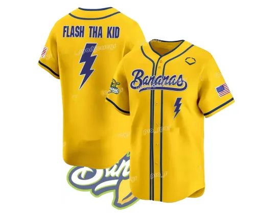 Discover Collection Savannah Bananas Flash Tha Adults Kid Baseball Jersey Shirt