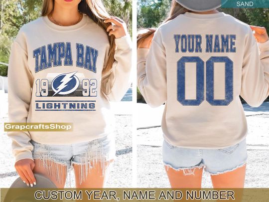 Discover Tampa Bay Lightning Sweatshirt, Vintage Lightning shirt,Tampa Bay Hockey Fan shirt, Custom player hockey,Lightning Sweats,Custom hockey tee