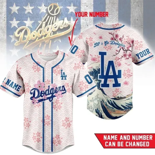 Discover Let's Go Dodge Cherry Blossom 2025 BASEBALL JERSEY All sizes Full Print