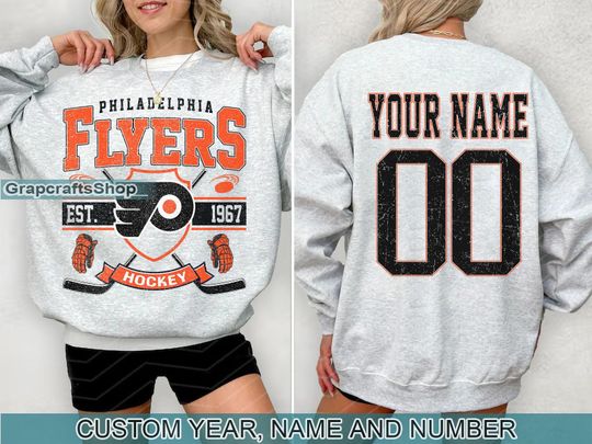 Discover Vintage Philadelphia Flyers Sweatshirt, Retro Philadelphia shirt, Philadelphia Hockey Fan shirt, Philadelphia Sweatshirt, Custom hockey tee