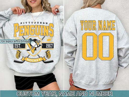 Discover Vintage Pittsburgh Penguins Sweatshirt, Retro Pittsburgh shirt, Pittsburgh Hockey Fan shirt, Pittsburgh Sweatshirt, Custom hockey tee