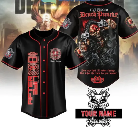 Five Finger Death Punch Skull 5FDP Personalized Baseball Jersey