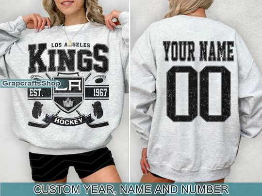 Vintage Los Angeles Kings Sweatshirt, Retro Los Angeles shirt, Los Angeles Hockey Fan shirt, Los Angeles Sweatshirt, Custom hockey tee