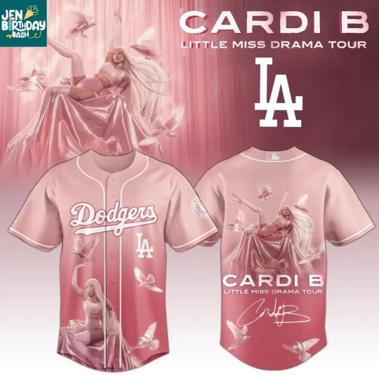 Discover Cardi B Little Miss Drama Tour 2025-2026 Baseball Jersey