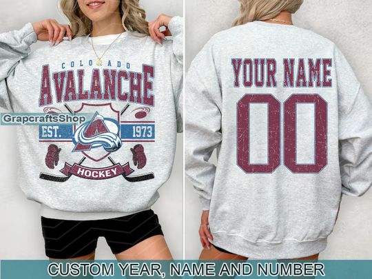 Discover Vintage Colorado Avalanche Sweatshirt, Retro Colorado shirt, Colorado Hockey Fan shirt, Colorado Sweatshirt, Custom hockey tee