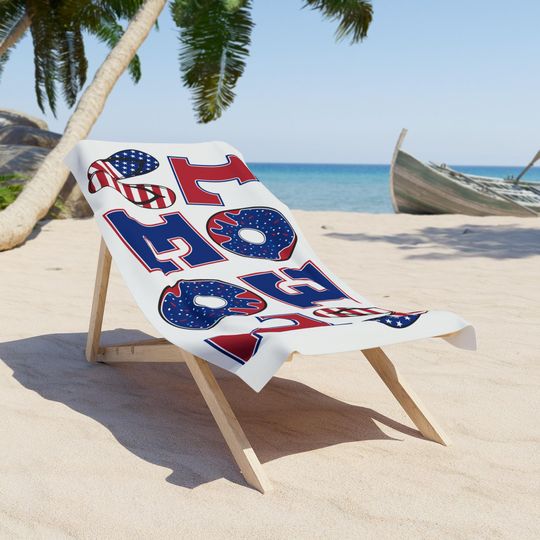 Discover USA Flip Flops Beach Towel