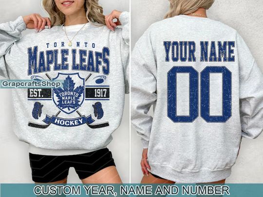 Discover Vintage Toronto Maple Leafs Sweatshirt, Retro Toronto shirt, Toronto Hockey Fan shirt, Toronto Sweatshirt, Custom hockey tee