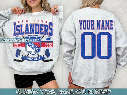 Vintage New York Rangers Sweatshirt, Retro New York shirt, New York Hockey Fan shirt, New York Sweatshirt, Custom hockey tee