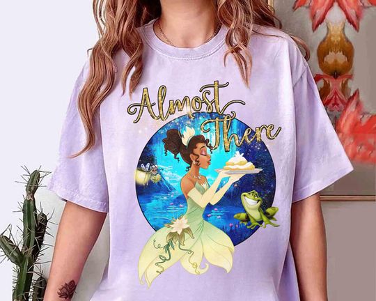 Discover Disney The Princess and the Frog Tiana Almost There Retro Shirt, Dr. Facilier Prince Naveen Tee, Magic Kingdom Family Vacation Holiday Gift
