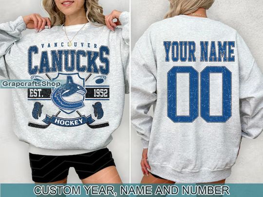 Discover Vintage Vancouver Canucks Sweatshirt, Retro Vancouver shirt, Vancouver Hockey Fan shirt, Vancouver Sweatshirt, Custom hockey tee