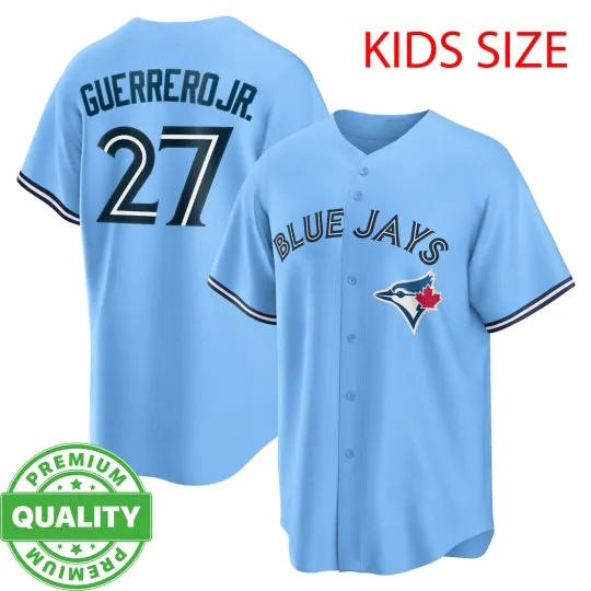 Discover Guerrero Jr Number #27 2025 Baseball Jersey 3D AOP For Kids Youth 1J0846