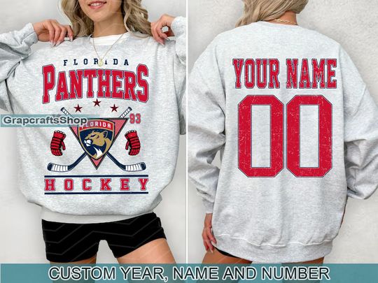 Vintage Florida Panthers Sweatshirt, Retro Florida shirt, Florida Hockey Fan shirt, Florida Sweatshirt, Custom hockey tee