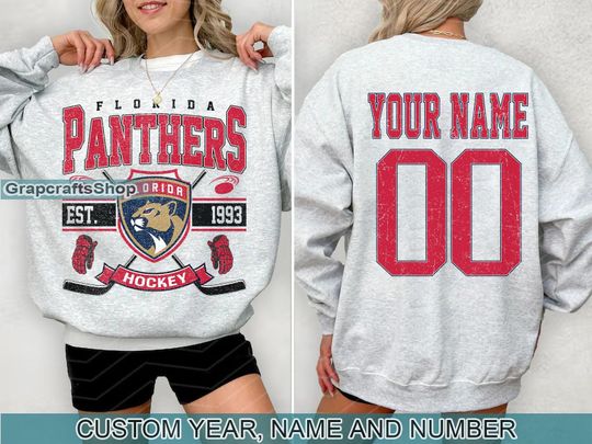 Vintage Florida Panthers Sweatshirt, Retro Florida shirt, Florida Hockey Fan shirt, Florida Sweatshirt, Custom hockey tee